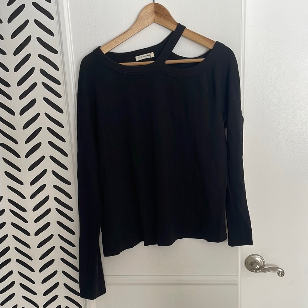 Rag & Bone Black Long Sleeve Women's Top